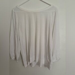 Jcrew White Pull Over Large